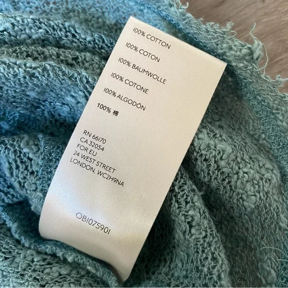Free People Ocean Air Hacci Tunic Knit Sweater Top Seafoam Moss Small - Picture 12 of 14